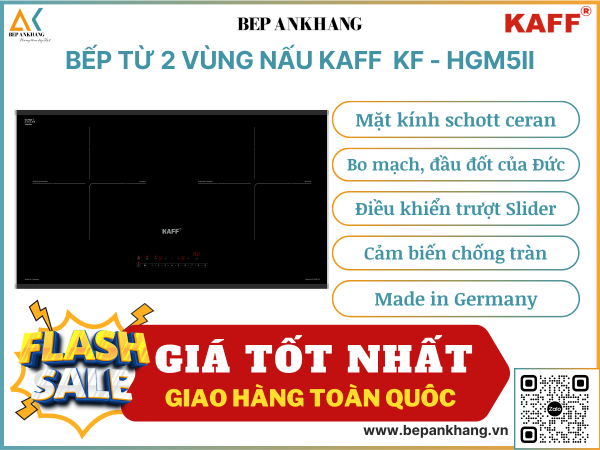 Bếp từ 2 vùng nấu Kaff KF - HGM5II - Made in Germany